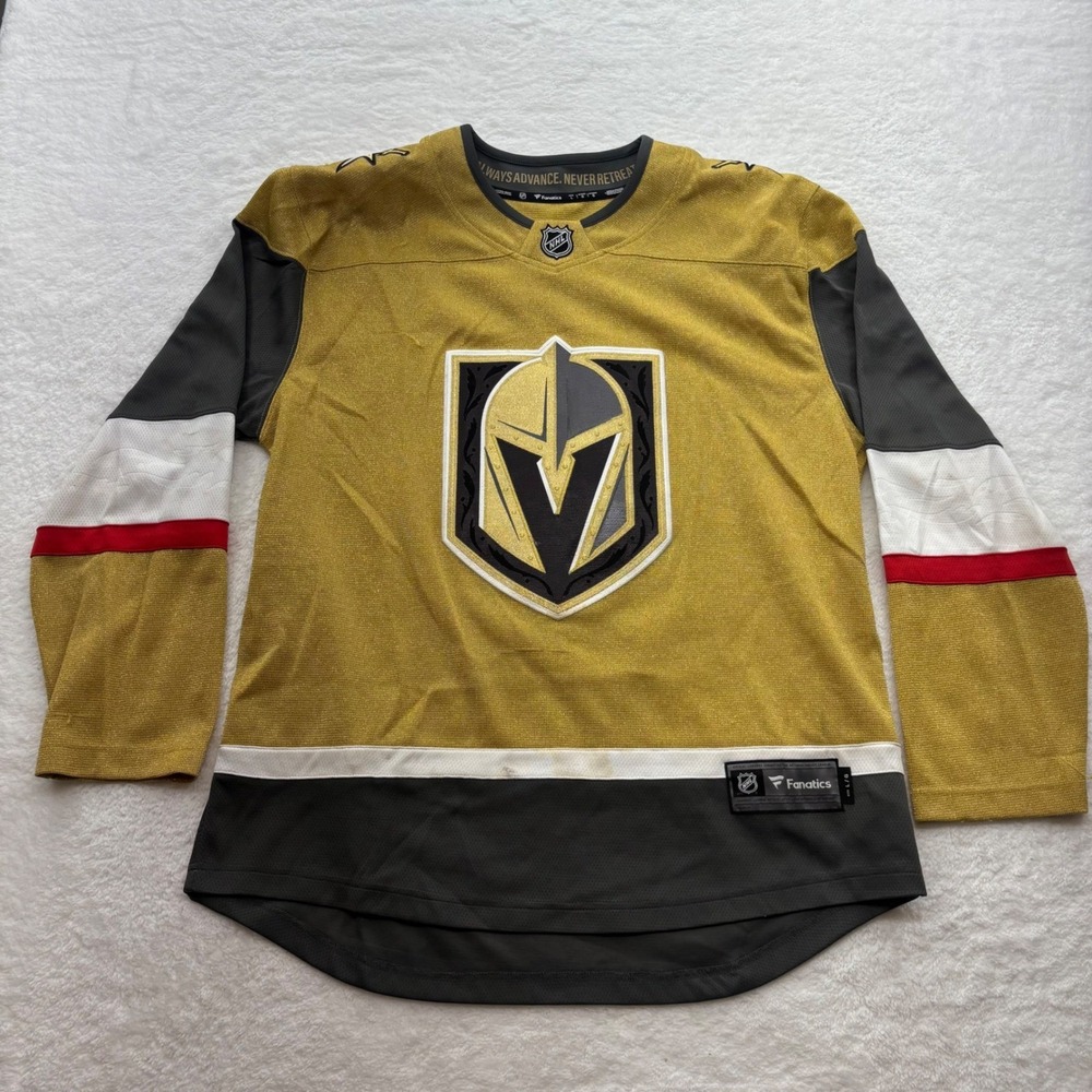 Fanatics Vegas Golden Knights NHL Breakaway Jersey Gold Mens Large VGK